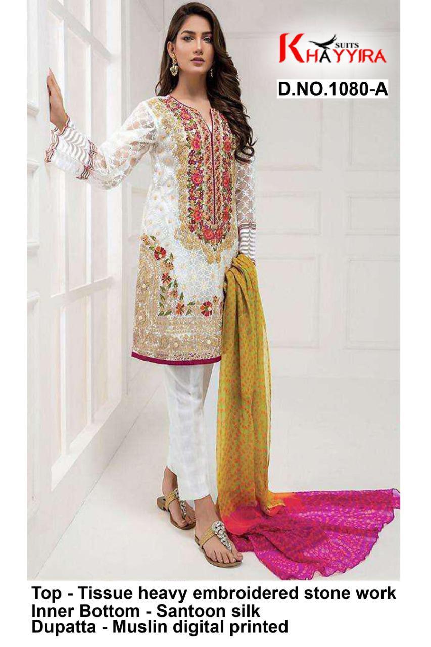 PAKISTANI SUITS D NO 1080A BY KHAYYIRA